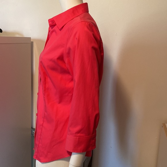 Jones New York Signature Size M 3/4 Sleeve Button Shirt - Picture 4 of 8